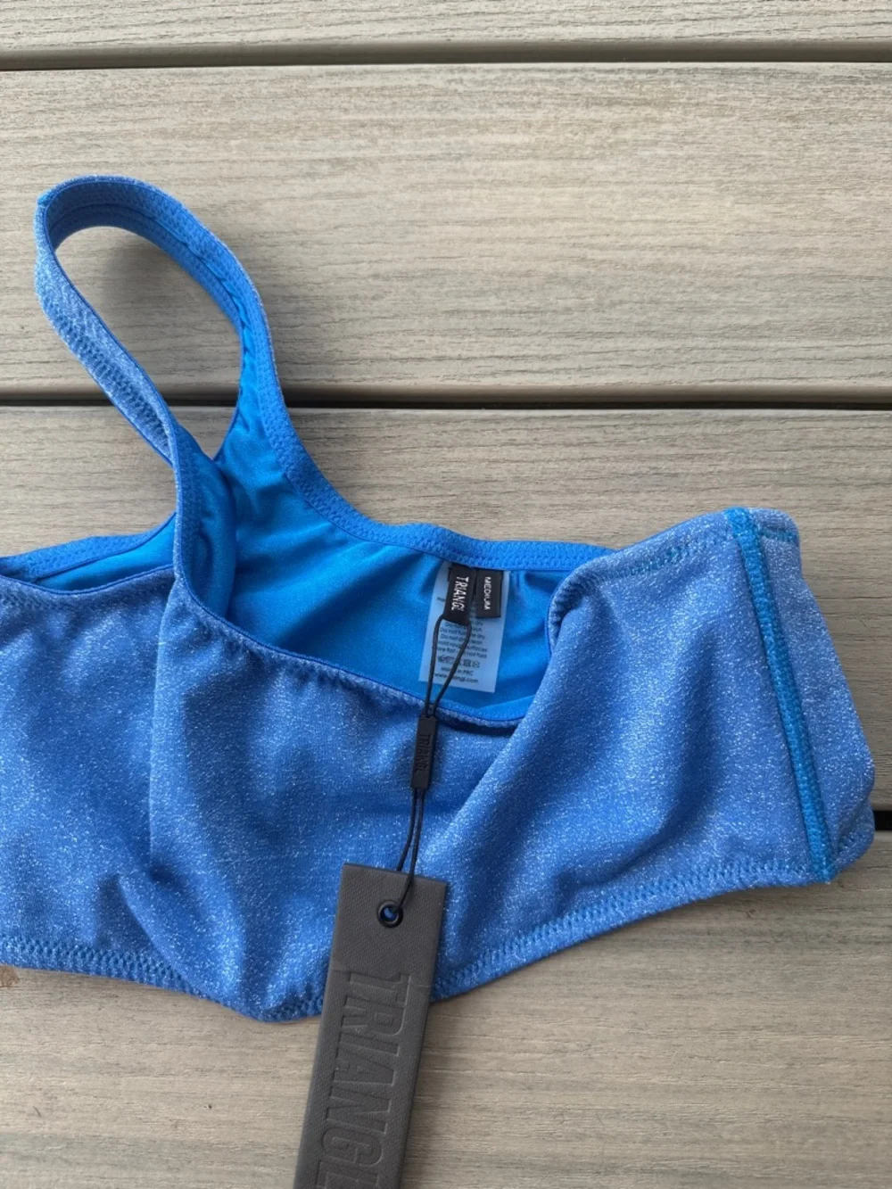 triangl swimwear Sparkle One-Shoulder Bikini Top